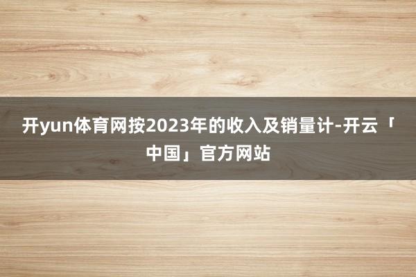 开yun体育网按2023年的收入及销量计-开云「中国」官方网站